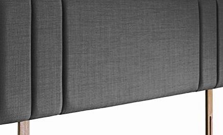 Swanglen Sphinx Gem Fabric Headboard with Wooden Struts - Granite - Single 3ft