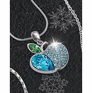 Aqua Blue Swarovski Crystal Apple