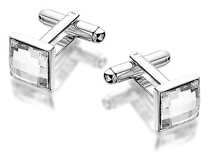 Swarovski Crystal 973790 Square Swivel Cufflinks