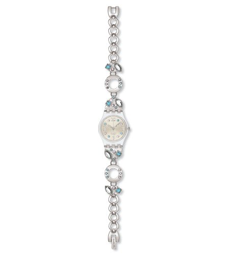 Swatch Ladies Menthol Tone Silver Dial Bracelet Watch