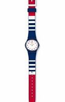 Swatch Matelot Two Tone Plastic Strap Watch