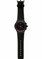 Swatch Mens Purple In Dark Black Rubber Strap