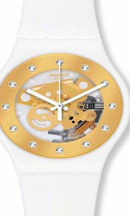 Swatch Sunray Glam SUOZ148 41 Plastic Case White Plastic Mens amp; Womens Quartz Watch