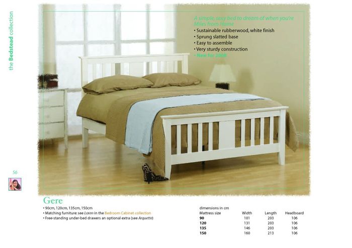 Gere 3ft Single Wooden Bedstead