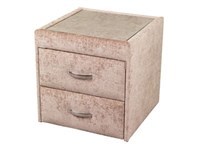 Bedside Cabinet Chenille Coal