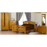 Sweet Dreams Foster Mirror in Warm Pine coloured Rubberwood