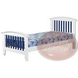 Sweet Dreams Kipling 90cm Single Bedframe in Blue and White finished Rubberwood