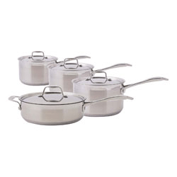 Supreme 4 piece stainless steel saucepan