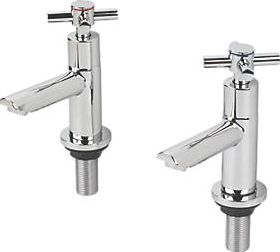 Swirl, 1228[^]51724 Minimalist Bathroom Basin Taps Pair 51724