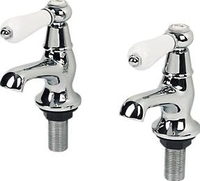 Swirl, 1228[^]72572 Period Bathroom Basin Lever Taps Pair 72572