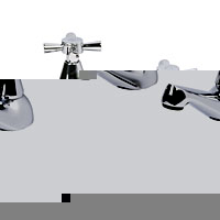 Quadra Bath Tap Pair