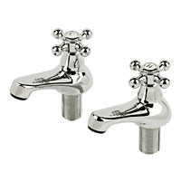 Traditional Chrome Bath Tap Pair