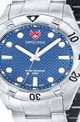 Swiss Eagle Mens Dive Pontoon Blue Steel Watch