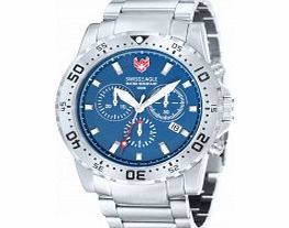 Swiss Eagle Mens Fleet Blue Silver Chronograph