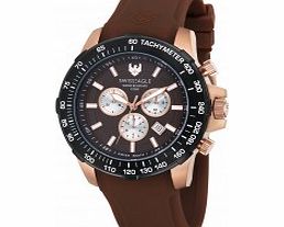 Swiss Eagle Mens Herzog Brown Chronograph Watch