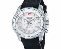 Swiss Eagle Mens Landmaster Black Chronograph