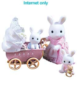 sylvanian Familes - Connor and Keris Pram Ride