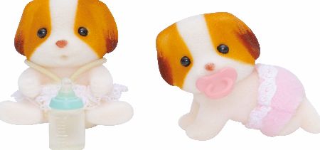 Sylvanian Families Chiffon Dog Twin Babies