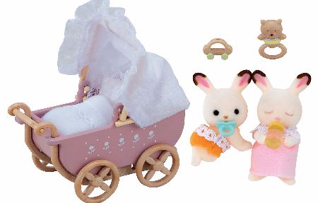 Sylvanian Families Chocolate Rabbit Twin Babies