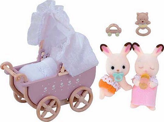 Sylvanian Families Chocolate Rabbit Twins Set