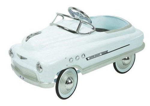 1930s Metal Pedal Car in Powder Blue