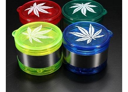 High Quality Leaf Pattern Plastic Herbal Herb Tobacco Grinder Smoke Crusher 5 layer