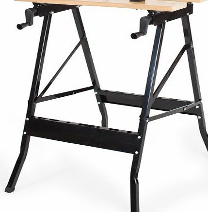 TecTake Clamp Workbench Folding Workmate Garage Steel Drawer Table