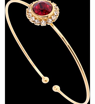 Gold Coloured Sapplle Red Swarovski