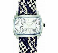 Ted Baker Ladies Silver Snakeskin Watch