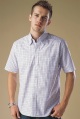 short-sleeved check shirt