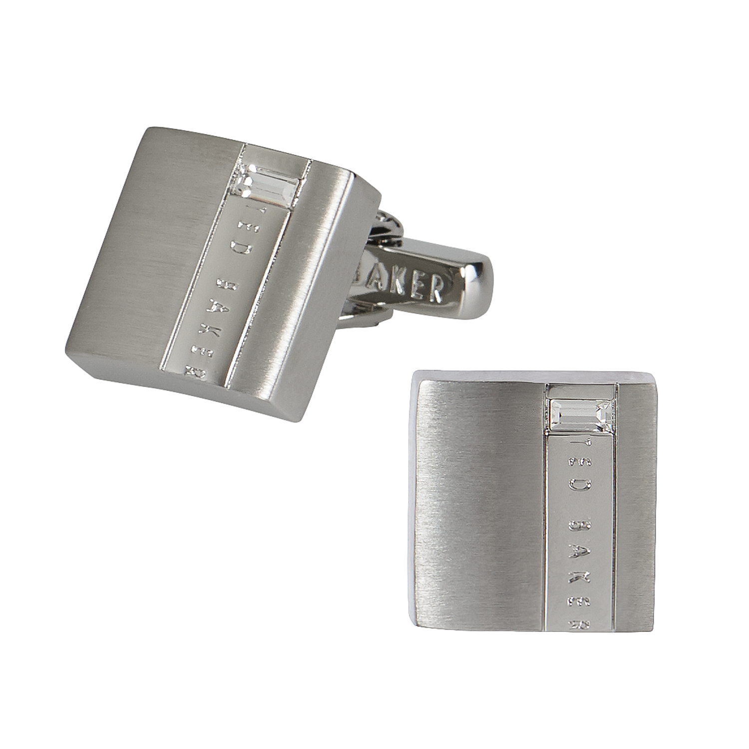 Ted Baker Silver Crystal Cufflinks