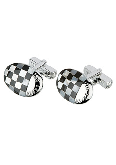 Ted Baker White Black and White Shell Cufflinks