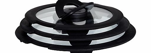 Tefal Ingenio Glass Lid Set, 3 Piece