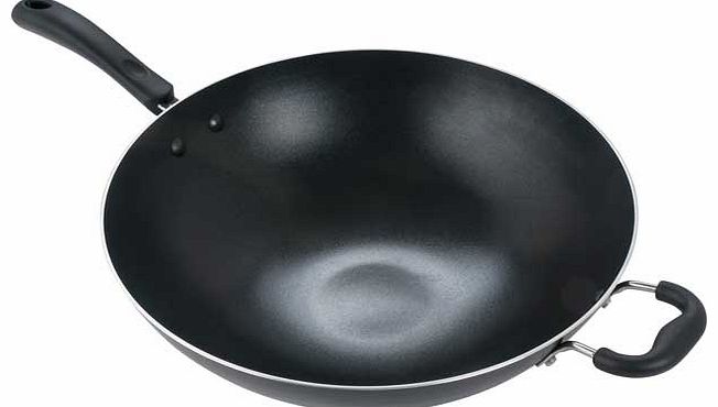 Jumbo 36cm Aluminium Wok with Helper Handle