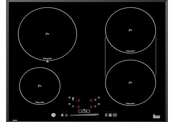 Teka Irs 643 - Hob (Built-In Electric Induction, Glass, Sensor, Front, 1.1 M) Black