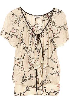 Temperley Antigua silk top