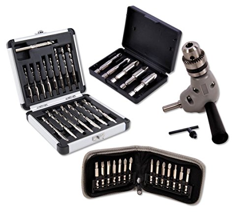 Terratek 37 piece Cobalt Drill Bits, Screw Driver Bit, Screw Extractors 