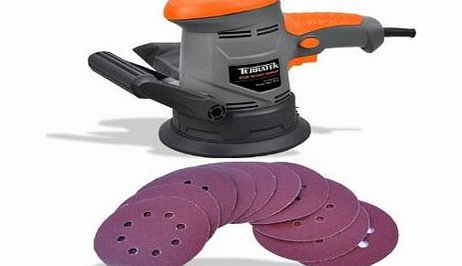 Terratek 450W Power DIY Random Orbital Rotary Sander complete with 10 Sanding Sheet Set