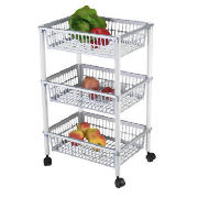 3 tier trolley silver