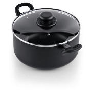 Aluminium Non Stick Stockpot 24cm Black