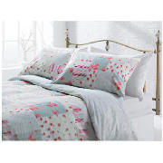 Tesco Amelia Patch Print Duvet Set Kingsize, Pink