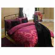 Angello Applique Kingsize Duvet Set, Plum