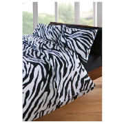 Animal Print Duvet Set Single, Charcoal