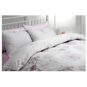 Tesco Annie Print Duvet Set Kingsize, Winter White