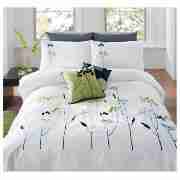 Anya Embroidered Duvet Set Double, White