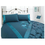 Tesco Applique Double Duvet Set, Teal