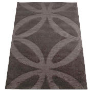 Tesco Bold Geo Flower Rug, Grey 120X170cm