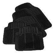 Car Mats 4 Set Rubber Black