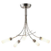 Tesco Cara 5 Light Ceiling Fitting Satin Nickle