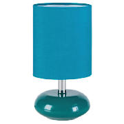 Ceramic Table lamp teal, set of 2